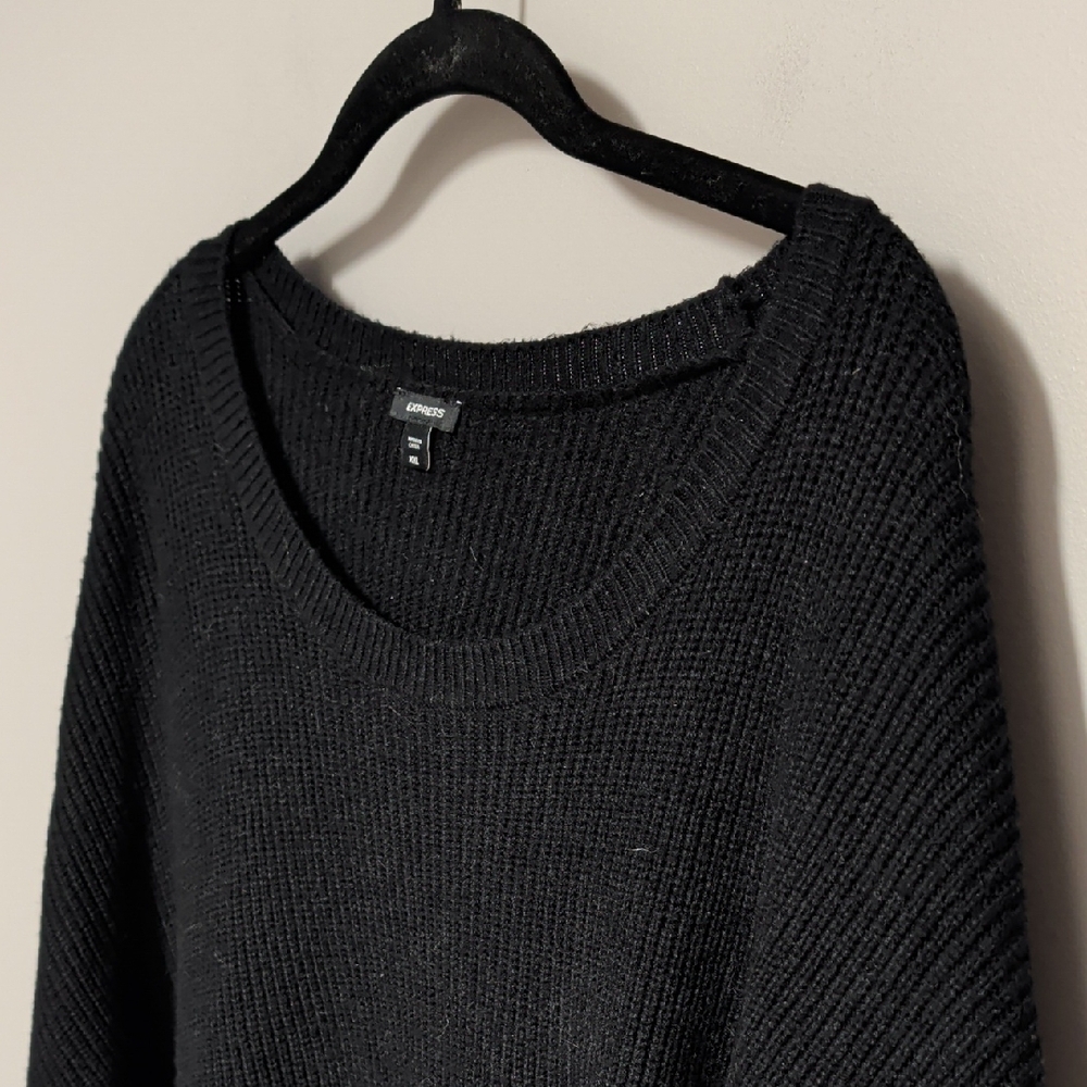 Express Classic Black Knit Pullover - image 3